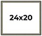 24x20 Solid Wood Antique Picture Frame with UV-Resistant Acrylic & Acid-Free Backing, Available in 4 Finishes: Bronze, Gold, Silver, and Gold with Black